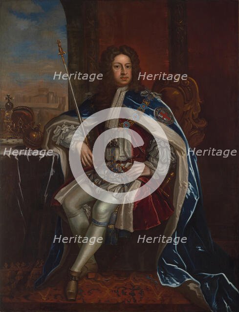 Portrait of the King George I of Great Britain (1660-1727), after 1715. Creator: Kneller, Sir Gotfrey (1646-1723).
