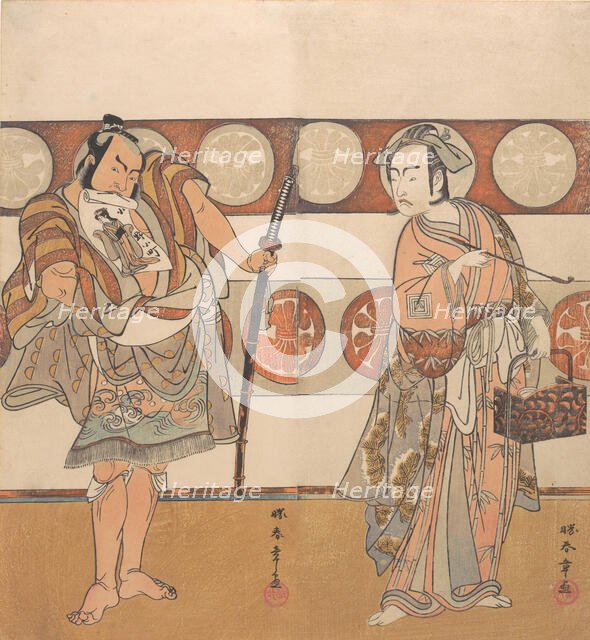 The Actors Ichikawa Yaozo III and Nakamura Sukegoro II, ca. 1791. Creator: Shunsho.