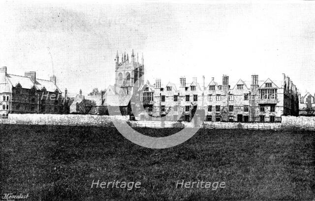 The late Lord Randolph Churchill: Merton College, Oxford, 1895. Creator: Hills and Saunders.