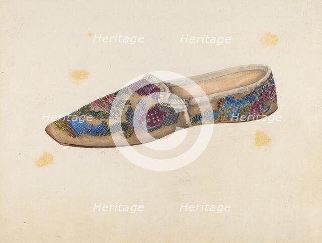 Woman's Slipper, c. 1941. Creator: Virginia Berge.