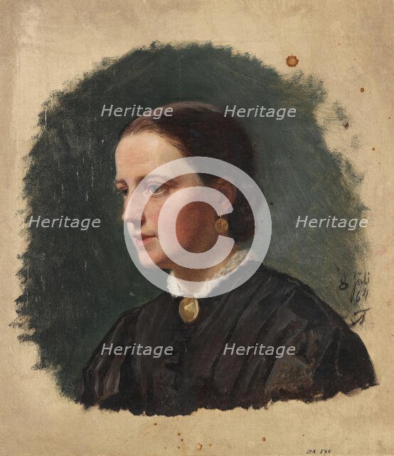 Portrait of Mrs. Duus, 1864. Creator: Adolph Tidemand.