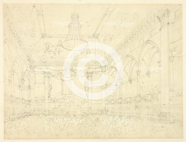 Study for Pantheon Masquerade, from Microcosm of London, c. 1809. Creator: Augustus Charles Pugin.