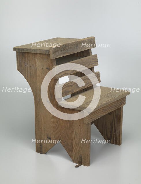 Wooden school desk from Bethel Evangelical Lutheran Church and School, 1925-1963. Creator: Unknown.