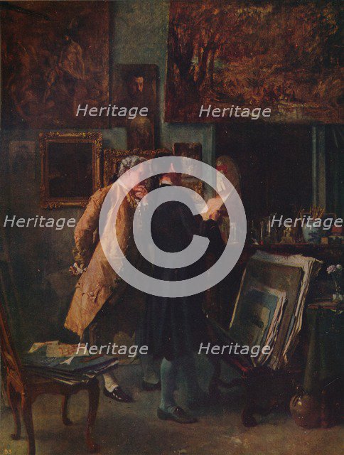 'The Print Collector',  c1850, (c1915). Artist: Jean Louis Ernest Meissonier.