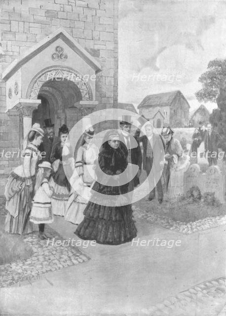 'Queen Victoria's Life at Osborne: Her Majesty at Whippingham Church', c1860s, (1901). Creator: Adolphe Forestier.