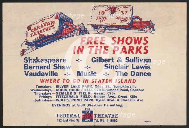 Free Shows in the Park, New York, [1930s]. Creator: Unknown.