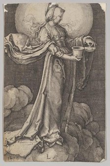 St. Mary Magdalene on the Clouds (reverse copy).n.d. Creator: Unknown.