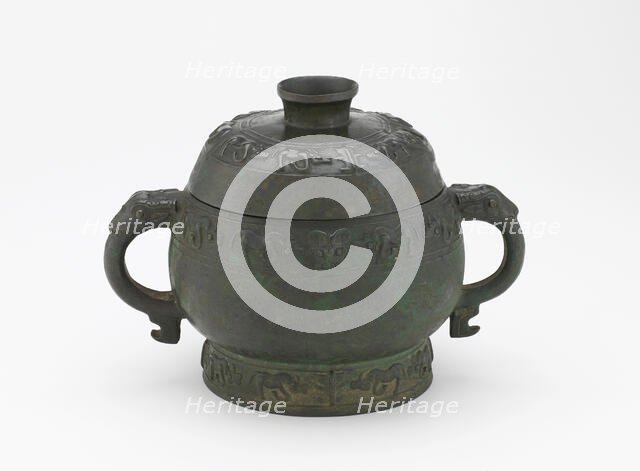 Ritual grain server with lid (gui) and water buffalos, Western Zhou dynasty, late 11th-early 10th ce Creator: Unknown.