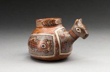 Bowl in the Form of a Llama with Geometric Motifs, A.D. 600/1000. Creator: Unknown.
