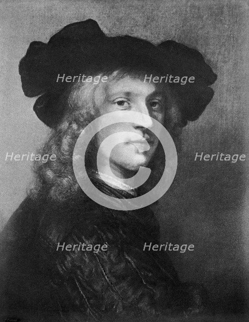 Head from the portrait of 'A Man with a Hawk', 1643, (1901). Artist: Unknown