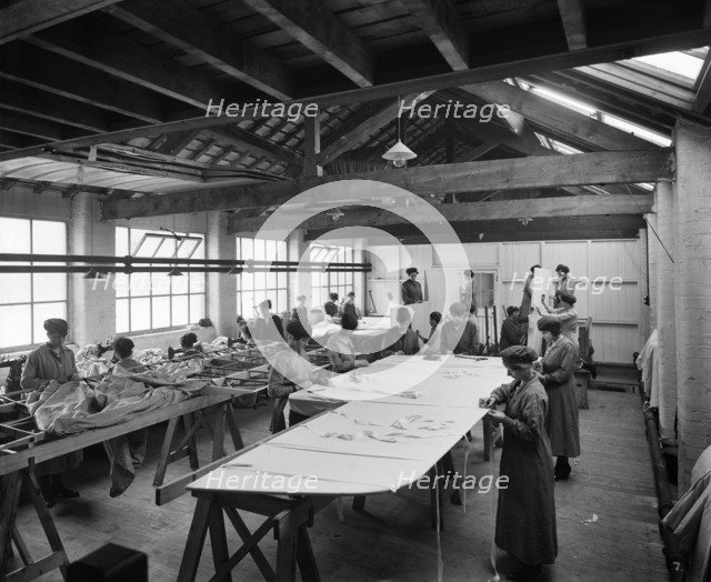 Aircraft manufacturing, Trollope and Colls Ltd, 17-25 Pleasant Street, Liverpool, December 1918. Artist: H Bedford Lemere.