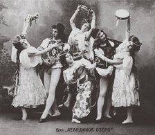 Scene from the Ballet Swan Lake, Mariinsky Theatre. 1895 Artist: Anonymous  