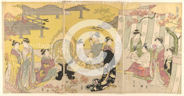 Momiji no ga, from the series "A Fashionable Parody of the Tale of Genji", c1789/94. Creator: Hosoda Eishi.