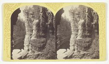 Cathedral Rocks from the Point, Ausable Chasm, 1870/76. Creator: Seneca Ray Stoddard.