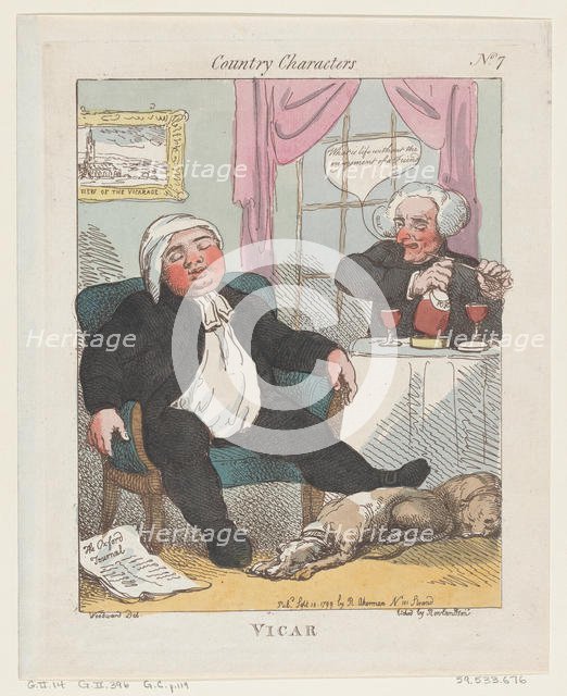 Vicar, September 10, 1799., September 10, 1799. Creator: Thomas Rowlandson.