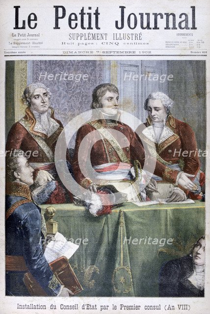 The Installation of the Council of State by the First Consul Napoleon, 1799 (1902). Artist: Unknown