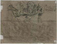 Skirmish Involving a Wagon Train [verso], 1864. Creator: Winslow Homer.