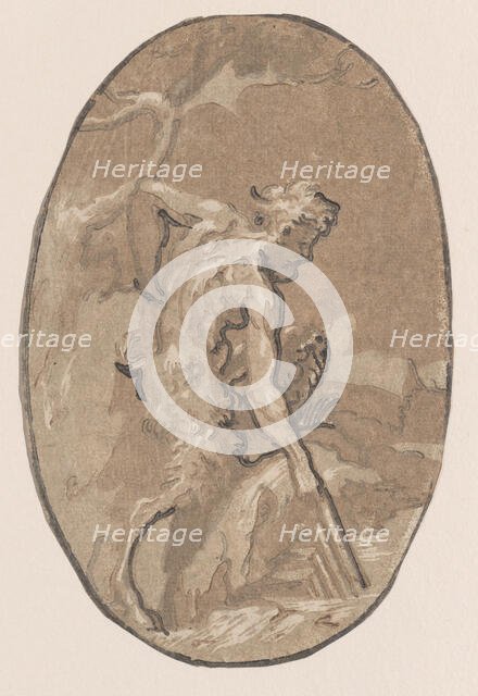 Marsyas drawing the Syrinx from the river, ca. 1540-50., ca. 1540-50. Creator: Niccolo Vicentino.