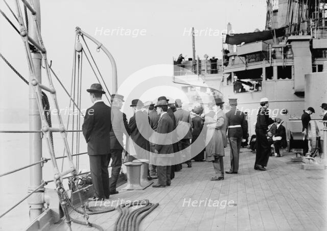 Visitors on USS Connecticut, between c1910 and c1915. Creator: Bain News Service.