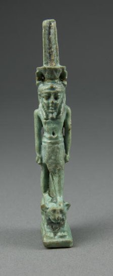 Amulet of the God Nefertem, Egypt, Third Intermediate Period, Dynasty 21-25 (1070-656 BCE). Creator: Unknown.