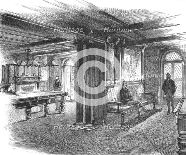 ''The new quarters of the Lyric Club, Coventry Street, W. The Billiard Room', 1888. Creator: Unknown.