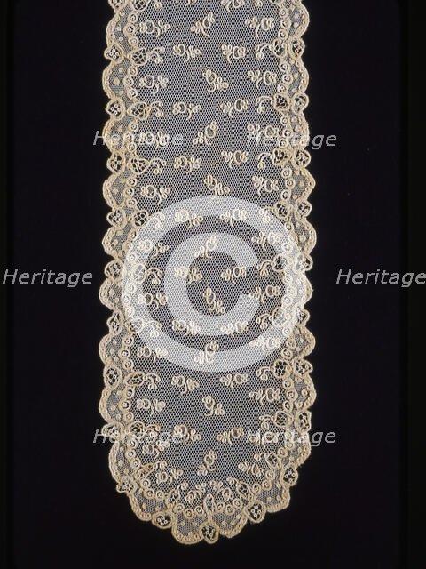 Pair of Lappets (Joined), France, 1880s. Creator: Unknown.