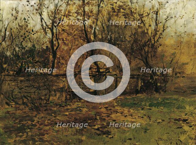 The Garden of Painter Franz von Lenbach in Munich, c1883. Creator: August von Pettenkofen.