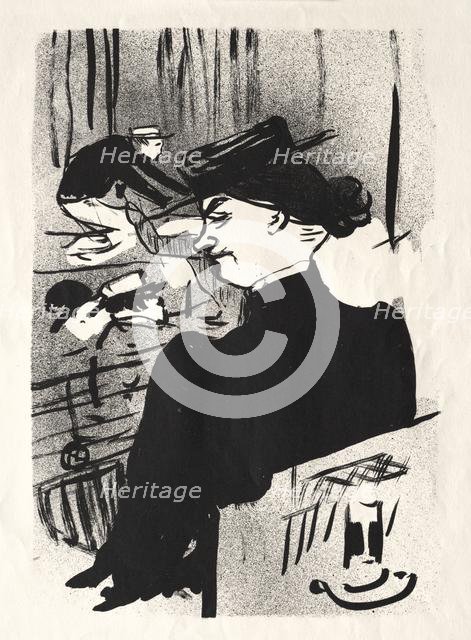 Le Café-concert: Une Spectatrice, 1893. Creator: Henri de Toulouse-Lautrec (French, 1864-1901).