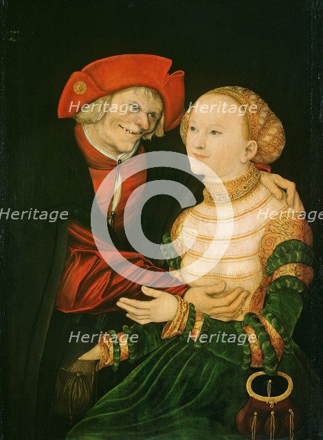The Unequal Couple. Artist: Cranach, Lucas, the Elder (1472-1553)