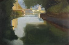 Sundown: the Glamorgan canal, 1913. Creator: Edgar Herbert Thomas.