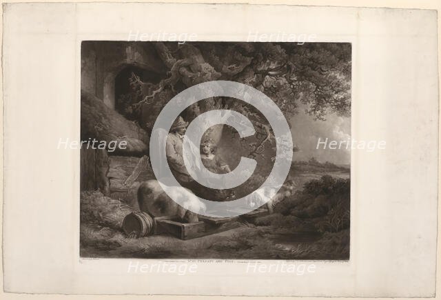 Peasant and Pigs, 1803. Creator: John Raphael Smith.