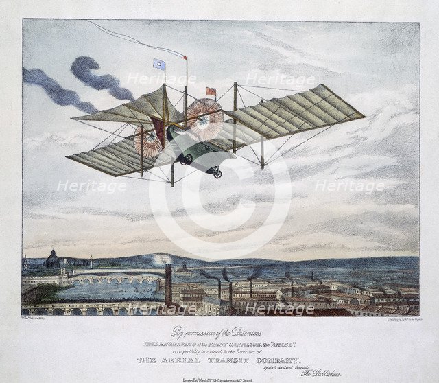 'First carriage, Ariel', 1843. Artist: W Walton