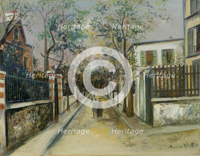 Rue au Pré-Saint-Gervais, ca 1921. Creator: Maurice Utrillo.