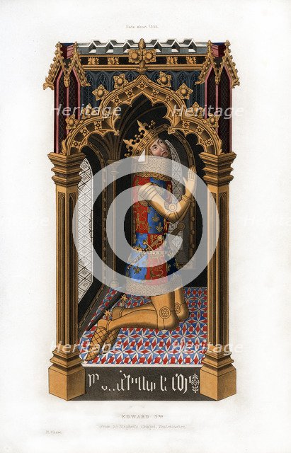 Edward III, c1355, (1843).Artist: Henry Shaw