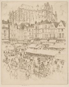 La Place, Beauvais, 1907. Creator: Joseph Pennell.