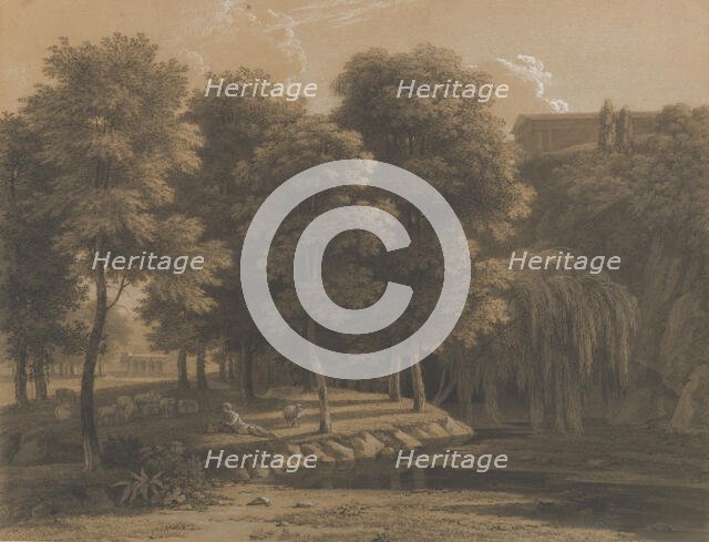 Classical Landscape with a Shepherd, 1803. Creator: Jean-Victor Bertin.