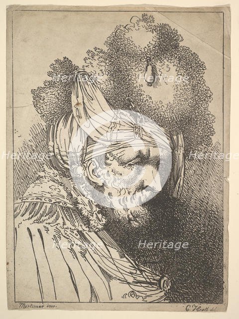 Oriental Head, ca. 1803. Creator: Charles Theodosius Heath.