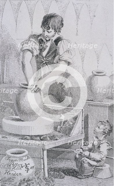 Potter at work, Cries of London, (c1819?). Artist: John Thomas Smith