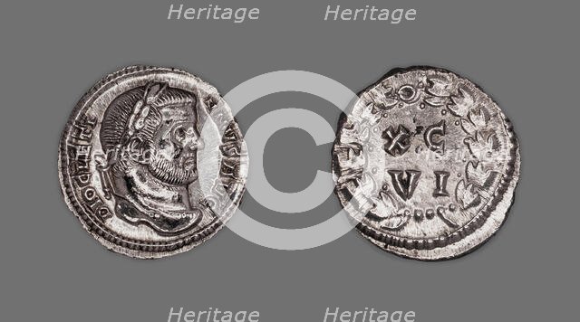 Argenteus (Coin) Portraying Emperor Diocletian, 300, issued by Diocletian or Maximianus. Creator: Unknown.