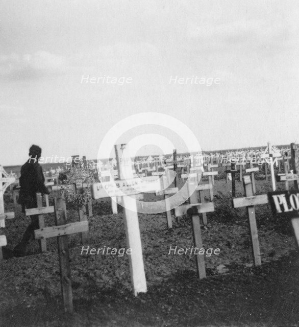 British war cemetery, Gouzeaucourt, France, World War I, c1917-c1918.  Artist: Nightingale & Co