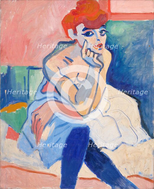 Woman in a Chemise (Dancer), 1906.  Creator: Andre Derain.