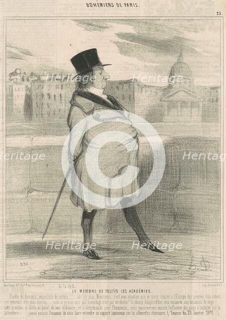 Le membre de toutes les académies, 1842. Creator: Honore Daumier.