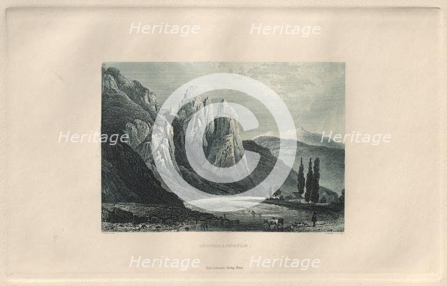 Das Malerische und Romantische Rheinland: Rheingrafenstein, 1928. Creator: Henry Winkles (British, 1801-1900); Kurt Schroeder.