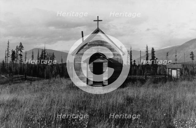 Abandoned church in cut-over area, Boundary County, Idaho, 1939. Creator: Dorothea Lange.