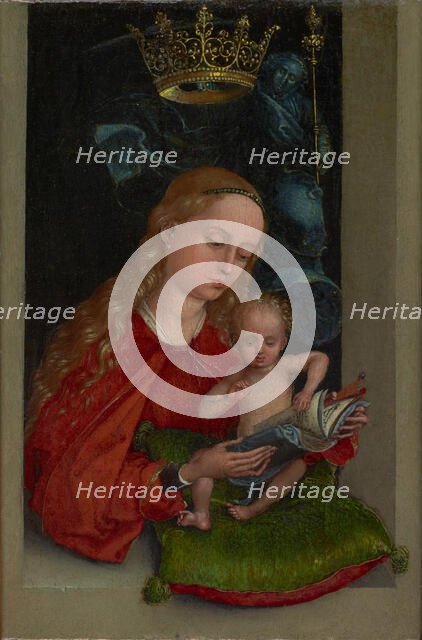 Madonna and Child in a Window, about 1485-1490. Creator: Martin Schongauer.