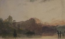 View of a Mountain, mid 19th century. Creator: Alfred Jacob Miller.