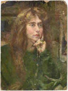Natalie with Necklace, ca. 1900. Creator: Alice Pike Barney.
