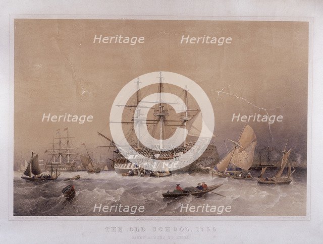 'The Old School, 1755: Eight months to India', 1855. Artist: Robert Carrick