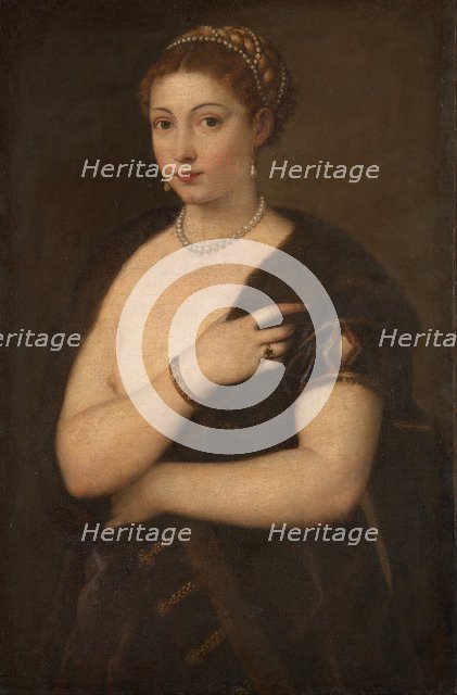 Girl in a Fur, c.1535. Artist: Titian (1488-1576)