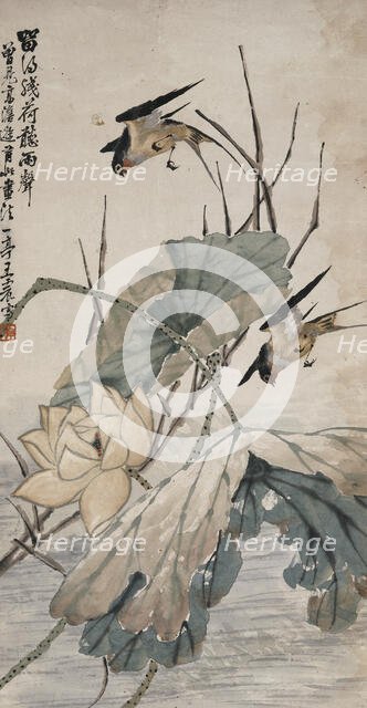 Listening to Rain After the Lotus Has Withered, 1938. Creator: Wang Yiting.